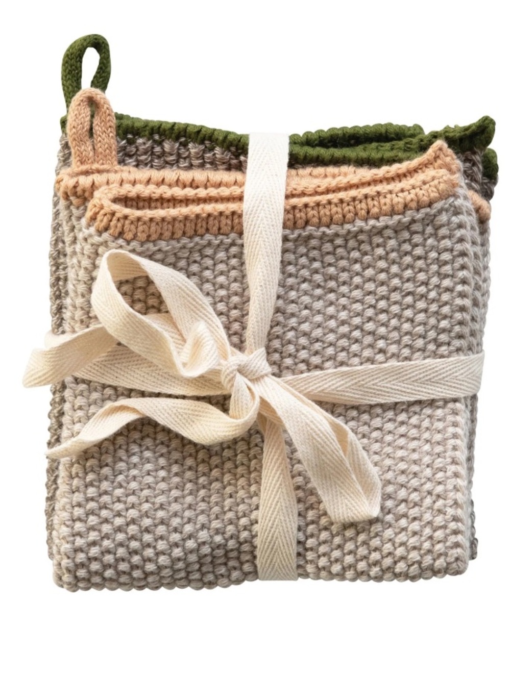 CREATIVE CO-OP NWT 2pc Cotton Knit Dish Cloths